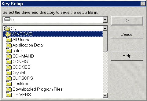 Import/export setup file